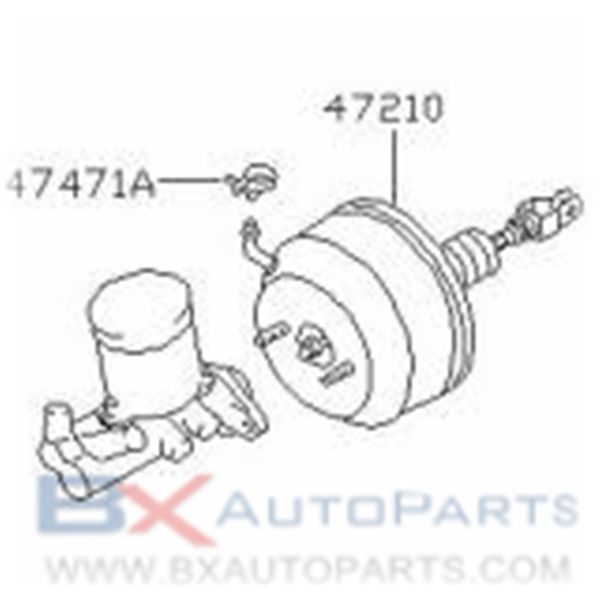 47210-52A00 47210-52A10 47210-61A00 Brake Booster For Nissan SUNNY 01.1986-04.1990
